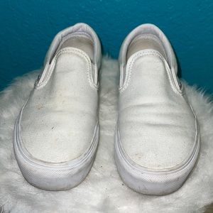 White used slip on vans women size 6.5
